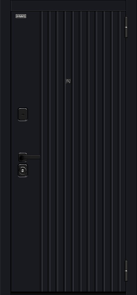 Входная дверь Граффити-32/32 Total Black/Super White BR5299 внешняя сторона